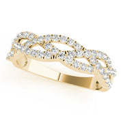 Multi Row Twisted Shank Engagement Rings Half Eternity Ring in 10K/14K gold and platinum with certified lab-grown or natural diamonds