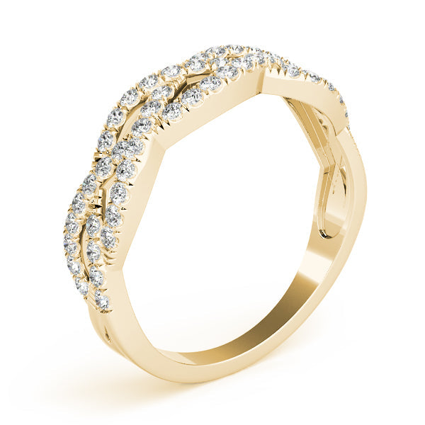 Multi Row Twisted Shank Engagement Rings Half Eternity Ring