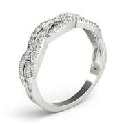 Multi Row Twisted Shank Engagement Rings Half Eternity Ring