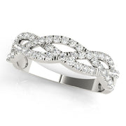 Multi Row Twisted Shank Engagement Rings Half Eternity Ring