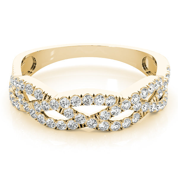 Multi Row Twisted Shank Engagement Rings Half Eternity Ring