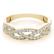 Multi Row Twisted Shank Engagement Rings Half Eternity Ring