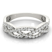 Multi Row Twisted Shank Engagement Rings Half Eternity Ring