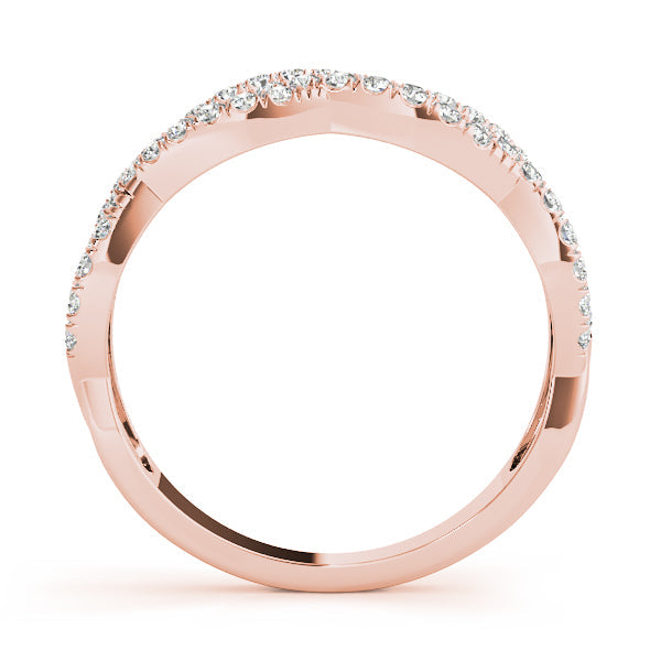 Multi Row Twisted Shank Engagement Rings Half Eternity Ring