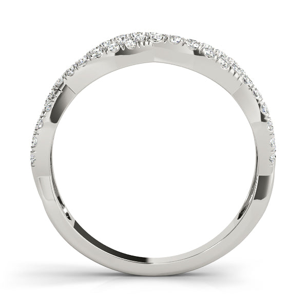 Multi Row Twisted Shank Engagement Rings Half Eternity Ring