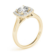 Timeless Halo Round Diamond Engagement Ring in 10K/14K gold and platinum with certified lab-grown or natural diamonds