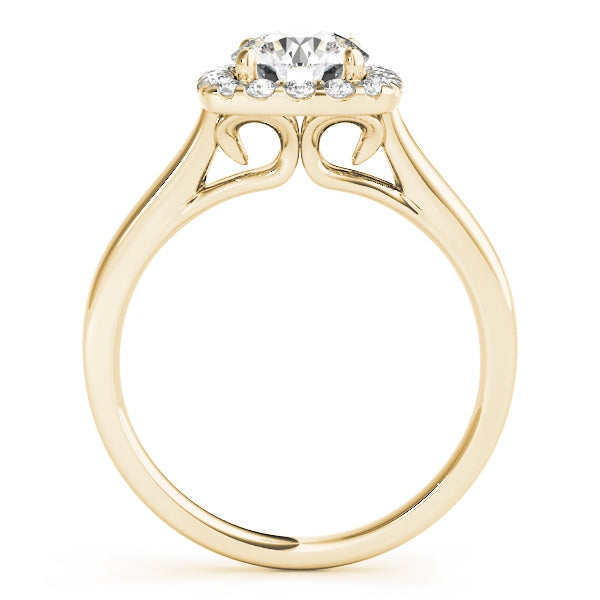 Timeless Halo Round Diamond Engagement Ring in 10K/14K gold and platinum with certified lab-grown or natural diamonds