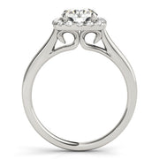 Timeless Halo Round Diamond Engagement Ring in 10K/14K gold and platinum with certified lab-grown or natural diamonds