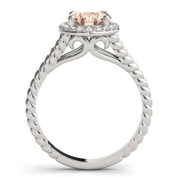 Couture Color Rings Oval Diamond Engagement Ring in 10K/14K gold and platinum with certified lab-grown or natural diamonds