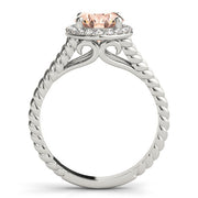 Couture Color Rings Oval Diamond Engagement Ring in 10K/14K gold and platinum with certified lab-grown or natural diamonds