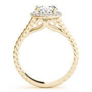 Couture Color Rings Oval Diamond Engagement Ring in 10K/14K gold and platinum with certified lab-grown or natural diamonds