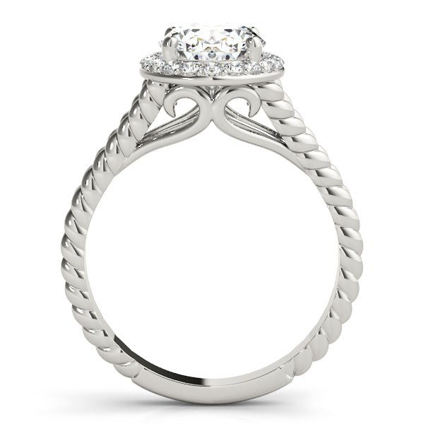 Couture Color Rings Oval Diamond Engagement Ring in 10K/14K gold and platinum with certified lab-grown or natural diamonds