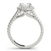 Couture Color Rings Oval Diamond Engagement Ring in 10K/14K gold and platinum with certified lab-grown or natural diamonds