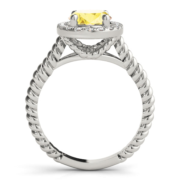 Romantic Color Rings Oval Diamond Engagement Ring in 10K/14K gold and platinum with certified lab-grown or natural diamonds