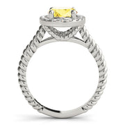 Romantic Color Rings Oval Diamond Engagement Ring in 10K/14K gold and platinum with certified lab-grown or natural diamonds