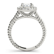 Romantic Color Rings Oval Diamond Engagement Ring in 10K/14K gold and platinum with certified lab-grown or natural diamonds