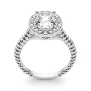 Romantic Color Rings Oval Diamond Engagement Ring in 10K/14K gold and platinum with certified lab-grown or natural diamonds