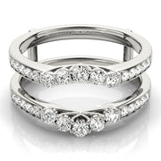 Curved Wrap Half Eternity Ring in Gold & Platinum