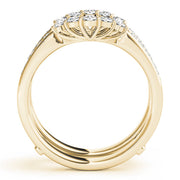 Curved Wrap Half Eternity Ring in Gold & Platinum