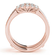 Curved Wrap Half Eternity Ring in Gold & Platinum