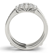 Curved Wrap Half Eternity Ring in Gold & Platinum