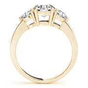 0.50-5.00ct Round Diamond Trio Ring in 10K/14K gold and platinum with certified lab-grown or natural diamonds
