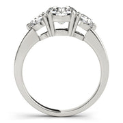 0.50-5.00ct Round Diamond Trio Ring in 10K/14K gold and platinum with certified lab-grown or natural diamonds
