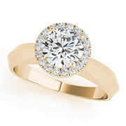 Couture Solitaires Any Shape Round Diamond Engagement Ring in 10K/14K gold and platinum with certified lab-grown or natural diamonds