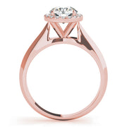 Couture Solitaires Any Shape Round Diamond Engagement Ring in 10K/14K gold and platinum with certified lab-grown or natural diamonds