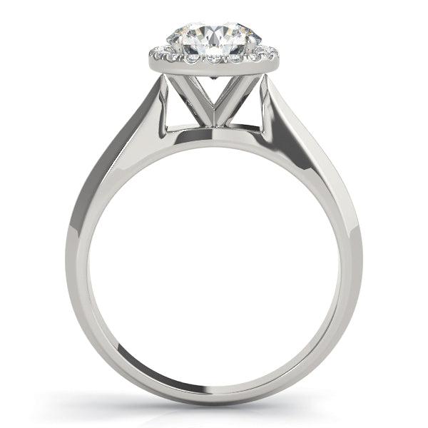 Couture Solitaires Any Shape Round Diamond Engagement Ring in 10K/14K gold and platinum with certified lab-grown or natural diamonds