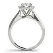 Couture Solitaires Any Shape Round Diamond Engagement Ring in 10K/14K gold and platinum with certified lab-grown or natural diamonds