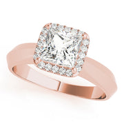 Statement Solitaires Any Shape Princess Diamond Engagement Ring in 10K/14K gold and platinum with certified lab-grown or natural diamonds