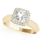 Statement Solitaires Any Shape Princess Diamond Engagement Ring in 10K/14K gold and platinum with certified lab-grown or natural diamonds