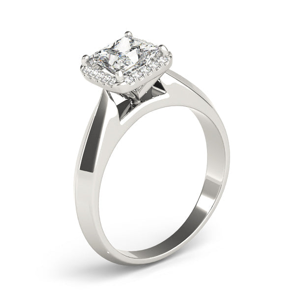 Statement Solitaires Any Shape Princess Diamond Engagement Ring in 10K/14K gold and platinum with certified lab-grown or natural diamonds