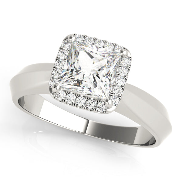 Statement Solitaires Any Shape Princess Diamond Engagement Ring in 10K/14K gold and platinum with certified lab-grown or natural diamonds