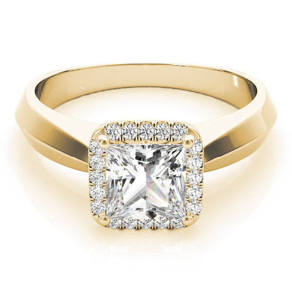 Statement Solitaires Any Shape Princess Diamond Engagement Ring in 10K/14K gold and platinum with certified lab-grown or natural diamonds