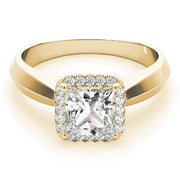 Statement Solitaires Any Shape Princess Diamond Engagement Ring in 10K/14K gold and platinum with certified lab-grown or natural diamonds