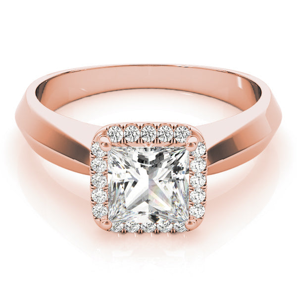 Statement Solitaires Any Shape Princess Diamond Engagement Ring in 10K/14K gold and platinum with certified lab-grown or natural diamonds