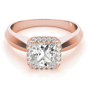 Statement Solitaires Any Shape Princess Diamond Engagement Ring in 10K/14K gold and platinum with certified lab-grown or natural diamonds