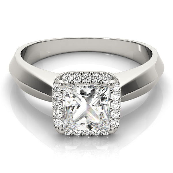 Statement Solitaires Any Shape Princess Diamond Engagement Ring in 10K/14K gold and platinum with certified lab-grown or natural diamonds