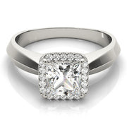Statement Solitaires Any Shape Princess Diamond Engagement Ring in 10K/14K gold and platinum with certified lab-grown or natural diamonds