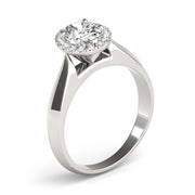 Refined Solitaires Any Shape Oval Diamond Engagement Ring in 10K/14K gold and platinum with certified lab-grown or natural diamonds