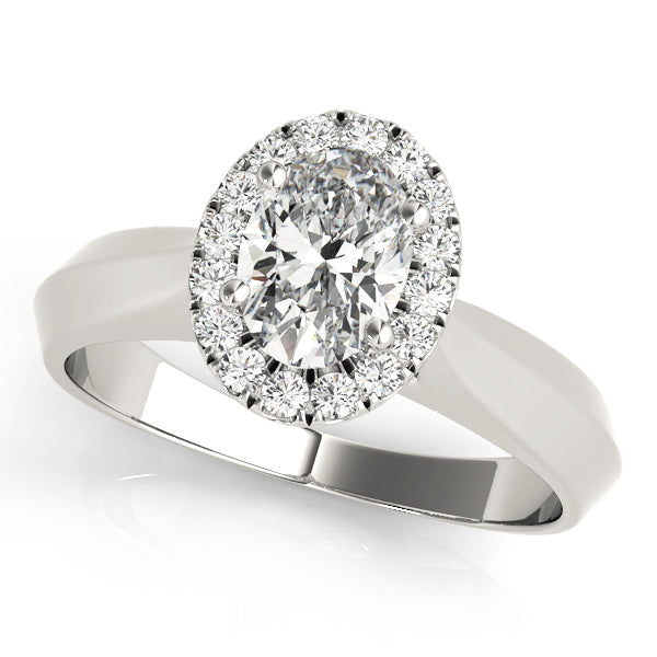 Refined Solitaires Any Shape Oval Diamond Engagement Ring in 10K/14K gold and platinum with certified lab-grown or natural diamonds