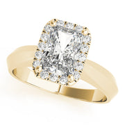Lustrous Solitaires Any Shape Emerald Diamond Engagement Ring in 10K/14K gold and platinum with certified lab-grown or natural diamonds