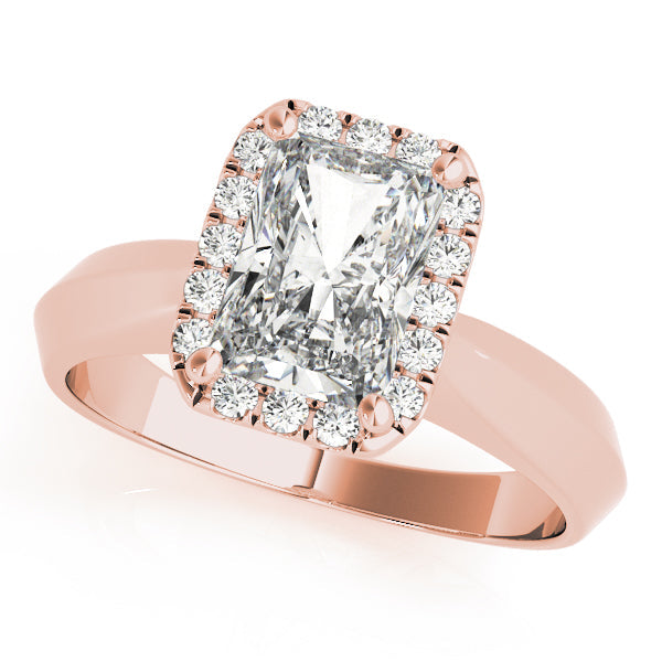Lustrous Solitaires Any Shape Emerald Diamond Engagement Ring in 10K/14K gold and platinum with certified lab-grown or natural diamonds