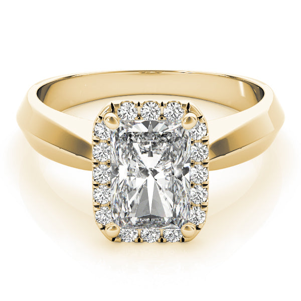 Lustrous Solitaires Any Shape Emerald Diamond Engagement Ring in 10K/14K gold and platinum with certified lab-grown or natural diamonds