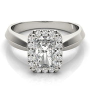 Lustrous Solitaires Any Shape Emerald Diamond Engagement Ring in 10K/14K gold and platinum with certified lab-grown or natural diamonds