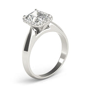 Lustrous Solitaires Any Shape Emerald Diamond Engagement Ring in 10K/14K gold and platinum with certified lab-grown or natural diamonds
