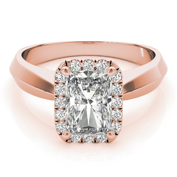 Lustrous Solitaires Any Shape Emerald Diamond Engagement Ring in 10K/14K gold and platinum with certified lab-grown or natural diamonds