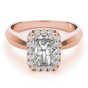 Lustrous Solitaires Any Shape Emerald Diamond Engagement Ring in 10K/14K gold and platinum with certified lab-grown or natural diamonds